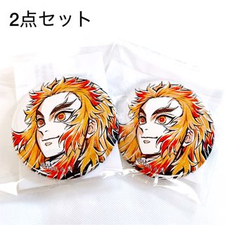 キメツノヤイバ(鬼滅の刃)の鬼滅の刃 WEB SHOPくじ E賞　44㎜缶バッジ　煉獄杏寿郎　(キャラクターグッズ)