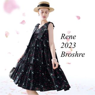 ルネ(René)のRene♡ 2023年 ブローシャ掲載 フラワーティアードワンピース(ひざ丈ワンピース)