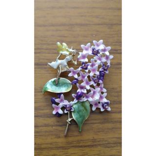 紫陽花と妖精のブローチ