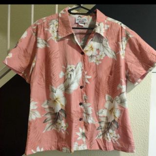 トゥーパームス(TWO PALMS)のMADE IN HAWAIIパシフィックレジェンド　アロハシャツ　花柄Ｌ(シャツ/ブラウス(半袖/袖なし))