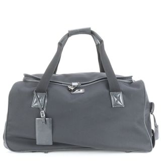 グッチ(GUCCI)の美品 グッチ レザー 2WAY スーツケース キャリーケース 出張 旅行 トランク ボストン バッグ ブラック A4 152598 メンズ EUE CL1-9(トラベルバッグ/スーツケース)