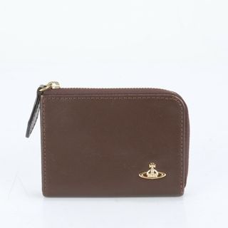 ヴィヴィアンウエストウッド(Vivienne Westwood)の美品 ヴィヴィアンウエストウッド オーヴ レザー L字 ファスナー コインケース カード コンパクト ウォレット レディース RUE CK28-7(コインケース)