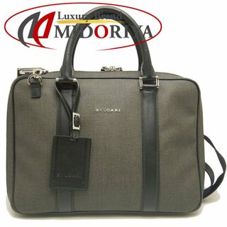ブルガリ(BVLGARI)のBVLGARI ブルガリ ウィークエンド 32541 ビジネスバッグ PVCxレザー グレー ブラック/252959【中古】(ビジネスバッグ)