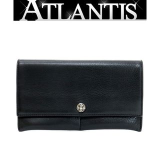 クロムハーツ(Chrome Hearts)のCHROME HEARTS 銀座店 クロムハーツ 美品 DBL CARD ダブルカードウォレット 長財布 メンズ レザー SV925 黒 99439(長財布)