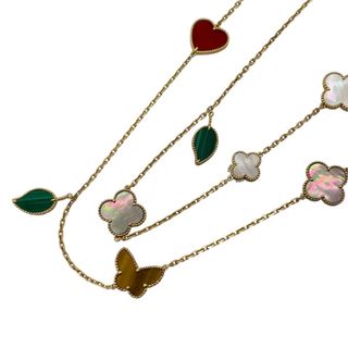 ヴァンクリーフアンドアーペル(Van Cleef & Arpels)の　ヴァンクリーフ＆アーペル Van Cleef & Arpels ラッキー アルハンブラ ロングネックレス 12P ピンクゴールド K18PG ジュエリー(ネックレス)