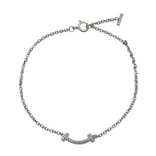 ティファニー(Tiffany & Co.)の　ティファニー TIFFANY＆CO Tスマイルダイヤブレスミニ シルバー K18WG ジュエリー(ブレスレット/バングル)