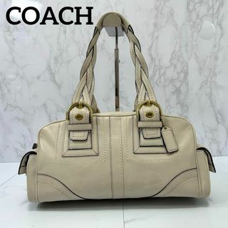 ◎y2k◎COACH 肩掛け ミニボストンバッグ ホワイト