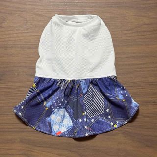 接触冷感 デニム風 ワンピースSサイズ 夏服 ハンドメイド