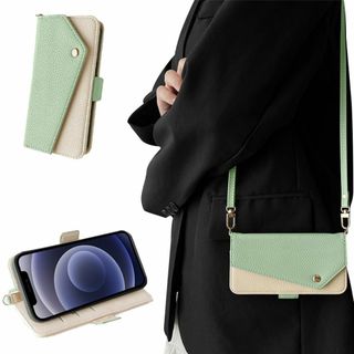 【在庫処分】Kahper for iPhone12ケース手帳型 ショルダー いp(その他)