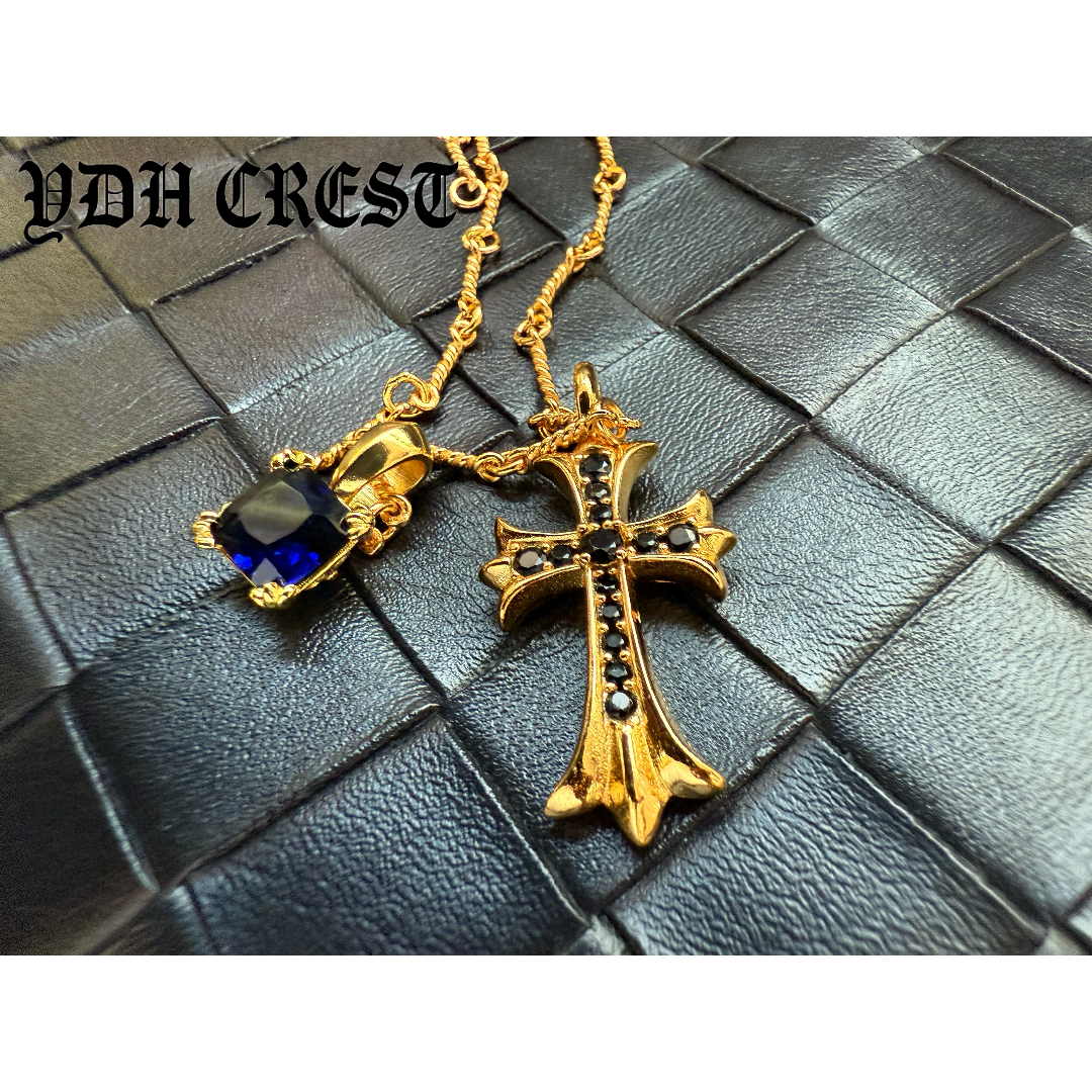 星型ゴールドメッキネックレス 青色ストーン BLUE LILAC BLOOM NECKLACE(2JN1099)K10 ネックレス｜スター