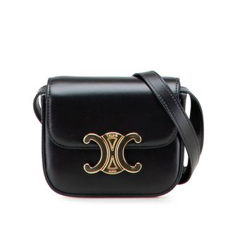 セリーヌ(CELINE)の美品 セリーヌ トリオンフ ミニショルダーバッグ レザー レディース CELINE 【222-21331】(ショルダーバッグ)