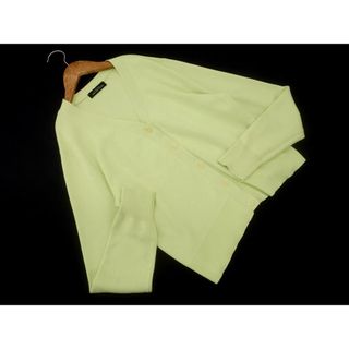 ユナイテッドアローズ(UNITED ARROWS)のgreen label relaxing グリーンレーベルリラクシング ユナイテッドアローズ Vネック カーディガン 黄緑 ■◇ レディース(カーディガン)