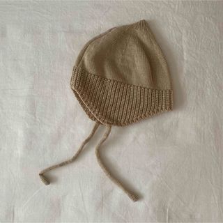エイチアンドエム(H&M)の【新品未使用】monmimi ベビー ニット帽 ベージュ(帽子)