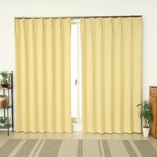 【色:5317イエローYE_サイズ:巾100x高さ178cm2枚組(入)】遮光カ(その他)