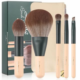 DUcare ドゥケア 携帯用メイクブラシ 5本セット PU収納ポーチ付き ミニ(コフレ/メイクアップセット)
