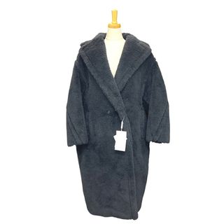 マックスマーラ(Max Mara)のマックスマーラ MAX MARA テディベア 2421016042 ロング アパレル アウター ダッフルコート アルパカ ブラック 未使用(ダッフルコート)