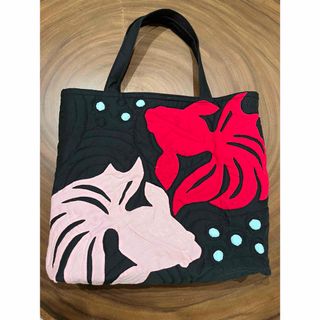 ハワイアンキルト　金魚　トートバッグ　ハンドメイド　