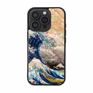 ikins iPhone 16 Pro ケース 天然貝 神奈川沖浪裏 [ パール
