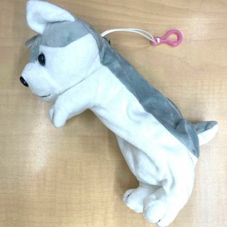貫禄屋 雪月 筆箱 ペンケース ポーチ 犬 動物 ぬいぐるみ ハスキー