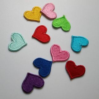 【色:CL-015-R5.5】G-RUI 10 個ハート刺繍パッチ衣料用 DIY