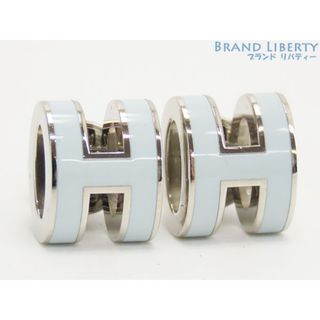 エルメス(HERMES)の未使用 エルメス  ミニ ポップ H ポップアッシュ Hモチーフ ピアス ライトブルー シルバー H608002FO
(ピアス)
