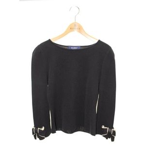 エムズグレイシー(M'S GRACY)のエムズグレイシー Ribbon Knit 818503 ニット セーター 38 ブラック ストレッチ ITS3KO4AL2A2(ニット/セーター)