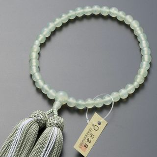 仏壇屋 滝田商店 京念珠 数珠 女性用 グリーンオニキス 7mm玉 正絹頭付房 