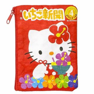 ハローキティ(ハローキティ)の【新品未使用】ハローキティ　いちご新聞　ポーチ スリーコインズ サンリオ(キャラクターグッズ)