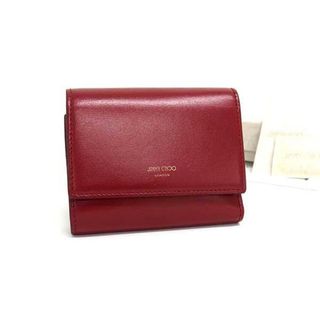 ジミー(Jimmy)のJIMMY CHOO　ジミーチュウ 財布 マリンダ - レッド レザー レディース 三つ折り 美品【本物保証】(財布)
