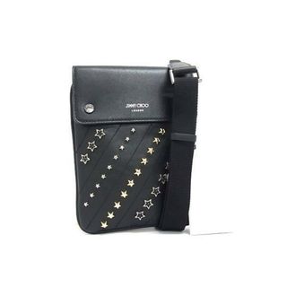 ジミーチュウ(JIMMY CHOO)のJIMMY CHOO　ジミーチュウ ショルダーバッグ KIMI MESSANGER RCX - ブラック レザー ユニセックス スタースタッズ シルバー金具 ゴールド金具 超美品【本物保証】(ショルダーバッグ)