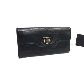 ブルガリ(BVLGARI)のBVLGARI ブルガリ 財布 イザベラロッセリーニ - ブラック レザー レディース 二つ折り 長財布 ゴールド金具 美品【本物保証】(財布)