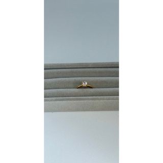 高見え一粒ゴールドリング