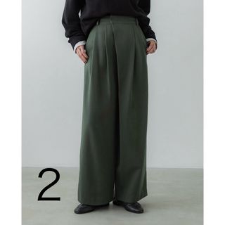 クルーレ　crewre アシンメトリーツータックパンツ 2(その他)