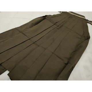 平和屋着物■男性　行灯袴　縞　正絹　逸品　AAAX9241cs