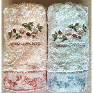 ウェッジウッド(WEDGWOOD)の新品　WEDGWOOD  ウェッジウッド　フェイスタオル　ブルー　ピンク　２枚(タオル/バス用品)