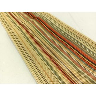 平和屋着物＊夏物　半幅帯　縞　正絹　逸品　AAAX9408jh(帯)