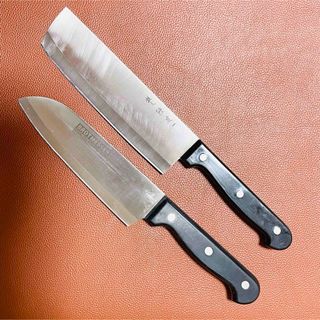 三徳包丁　薄刃包丁 　2点まとめ　手研ぎ済み (調理道具/製菓道具)