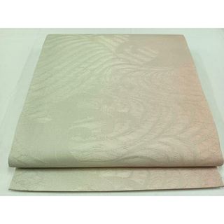 平和屋着物＊夏物　六通柄袋帯　立波文　銀糸　正絹　逸品　未使用　AAAX9403jh