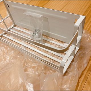 ラック スパイスラック お風呂 玄関 冷蔵庫 ホワイト 浴室 収納 洗濯機(収納/キッチン雑貨)