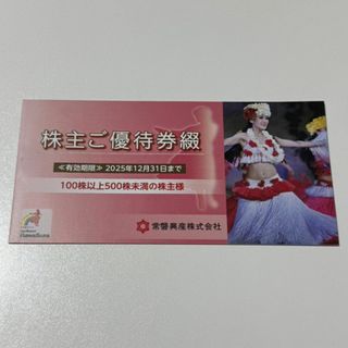 スパリゾートハワイアンズ 常磐興産 株主優待券 入場券3枚 飲食割引など(プール)