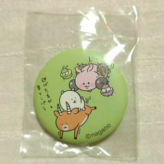 チイカワ(ちいかわ)のナガノキャラクターズ  缶バッジくま 逃げた方が早インパラ(キャラクターグッズ)