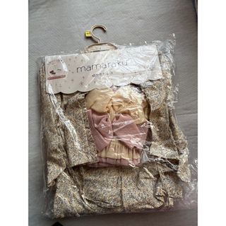 mamaraku ゆかたドレス　100cm 小花柄　姉妹お揃い　新品　バースデイ