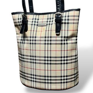 バーバリーブルーレーベル(BURBERRY BLUE LABEL)のバーバリーブルーレーベル　トートバッグ　ノバチェック　バケツ型　肩掛け　ベージュ(トートバッグ)