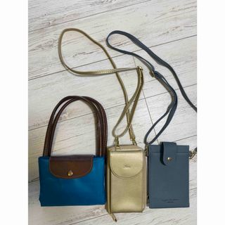多目的ポシェットと折りたたみトートバッグ3点セット(ショルダーバッグ)