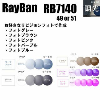 レイバン(Ray-Ban)の■調光　交換レンズ■RB7140　交換レンズ 調光サングラス　49or51(サングラス/メガネ)