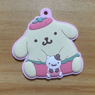 サンリオ(サンリオ)のポムポムプリン　いちご　ラバーマスコット　キーホルダー　サンリオ　ガチャガチャ(キャラクターグッズ)