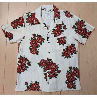 クライミー(CRIMIE)のS 新品 THE CRIMIE アロハシャツ 半袖シャツ 薔薇柄 オフホワイト(シャツ)