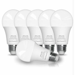 LED電球　12W　E26　6500K　6個セット ORALUCE　昼光色(蛍光灯/電球)