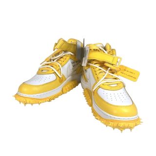 ナイキ(NIKE)のナイキ NIKE オフホワイト × ナイキ エア フォース 1 ミッド DR0500-101 Off-White Air Force 1 Mid SP 靴 シューズ スニーカー レザー イエロー 未使用(スニーカー)