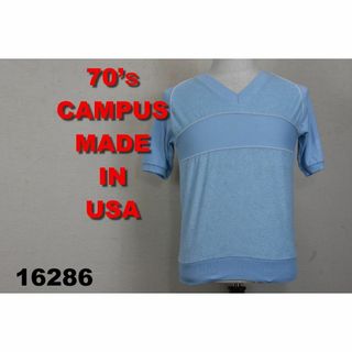 70’ｓ ベロア プルオーバー USA製 16286 ビンテージ CAMPUS
